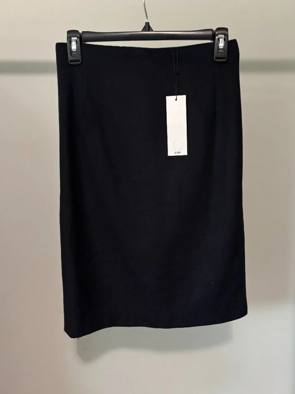 JI OH NWT Black Highwaist Wool Skirt Size Small NWT